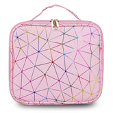 Professional Makeup Organizer Bag Customizable Compartments (Baby Pink) (8506)